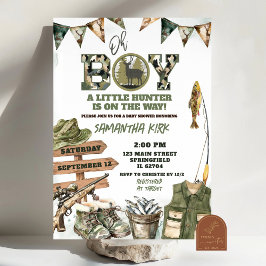 Invitación Caza y pesca Camo Baby Shower