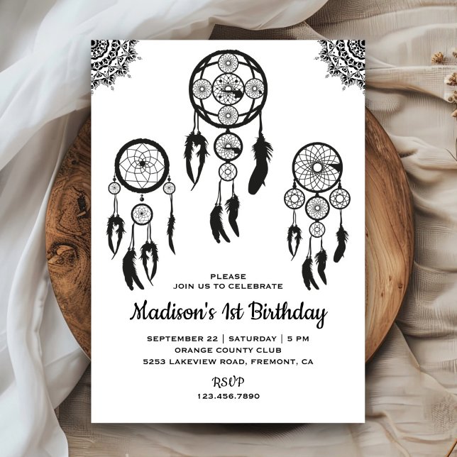 Invitación Cazador de Sueños Bohemio Tribal de Cumpleaños en  (Subido por el creador)