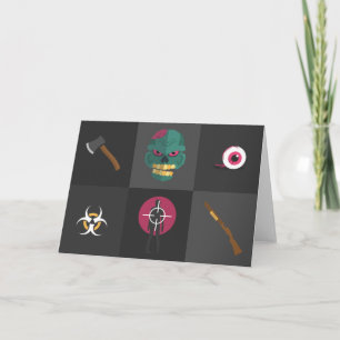 Invitación cazador zombi de halloween