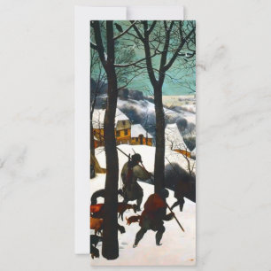 Invitación Cazadores en el paisaje nevado de Pieter Bruegel