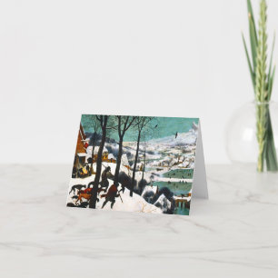 Invitación Cazadores en el paisaje nevado de Pieter Bruegel