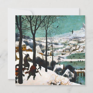 Invitación Cazadores en el paisaje nevado de Pieter Bruegel