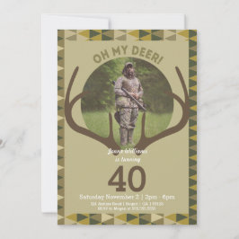 Invitación Cazando a los hombres de las Antillas Camo Deer Cu