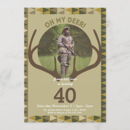 Invitación Cazando a los hombres de las Antillas Camo Deer Cu