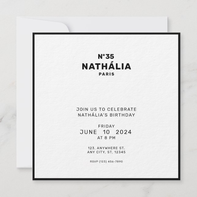 Invitación CC (Moda y clásico) (Anverso)