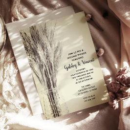 Invitación Cebada seca en la ducha de la granja de botellas d