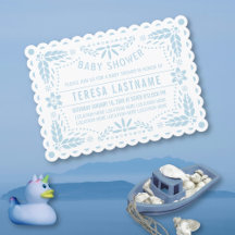 Cebolla azul papel picante ducha de niño blanco