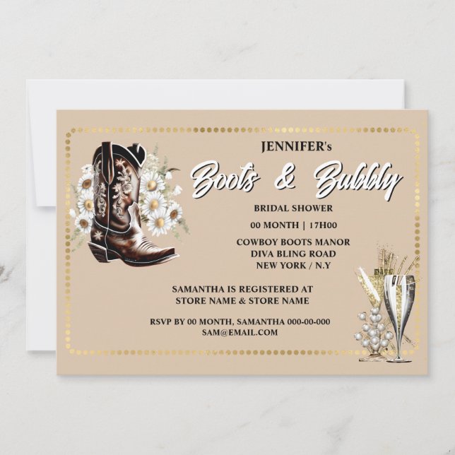 Invitación Cebollas burbujeras marco dorado de arranque flora (Anverso)