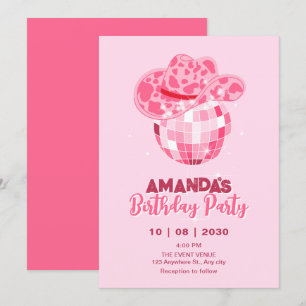 Invitación Cebollo disco rosado