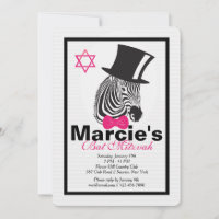 Cebra en la cima del sombrero murciélago Mitzvah I