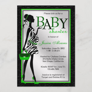 Invitación Cebra moderna elegante elegante Baby Shower del