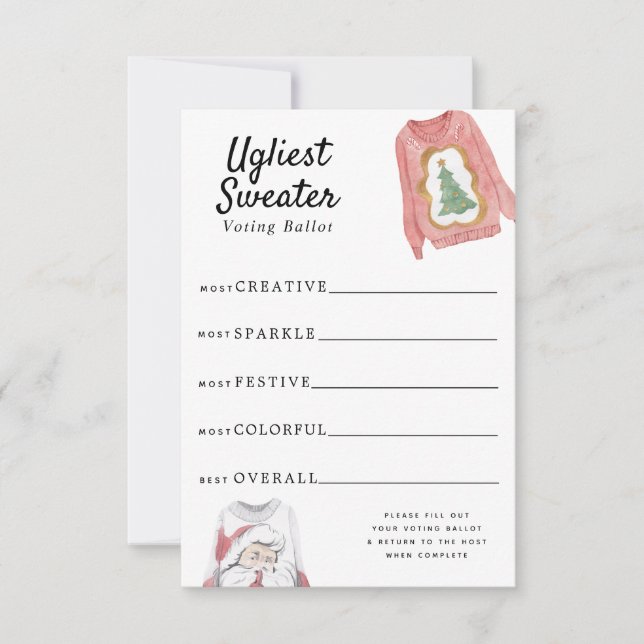 Invitación Cédula de votación de Sweater Feo (Anverso)