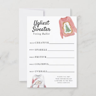 Invitación Cédula de votación de Sweater Feo