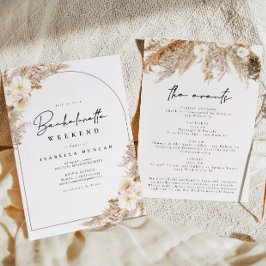 Invitación CEIRA Bohemian Pampas Grass Bachelorette Weekend