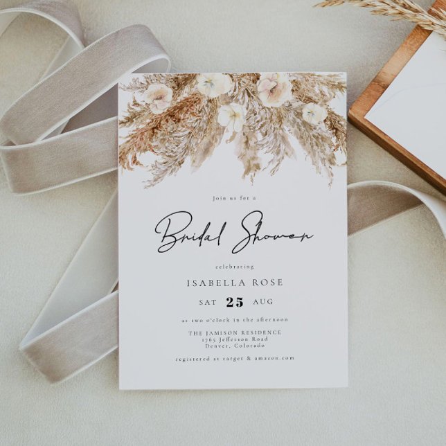 Invitación CEIRA Desierto Bohemio Pampas Ducha de Novias Gras (Subido por el creador)