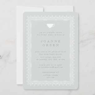Invitación Celadon Tea Bridal/Boda/Ducha