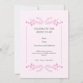 Invitación Celebra a la Novia que Está a Punto de Casarse