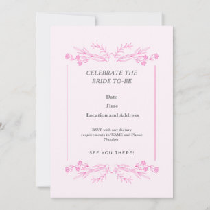 Invitación Celebra a la Novia que Está a Punto de Casarse