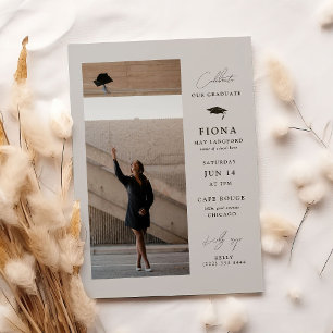 Invitación Celebra con Estilo Fiesta de Graduación Elegante