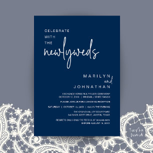 Invitación Celebra Con Los Novios, Recepción De Boda