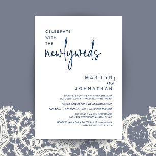 Invitación Celebra Con Los Novios, Recepción De Boda