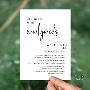 Invitación Celebra Con Los Recién Casados Cena De Boda Modern