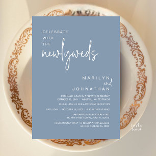 Invitación Celebra Con Los Recién Casados, Recepción De Boda