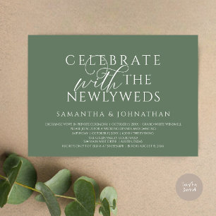 Invitación Celebra con los recién casados Recepción elegante