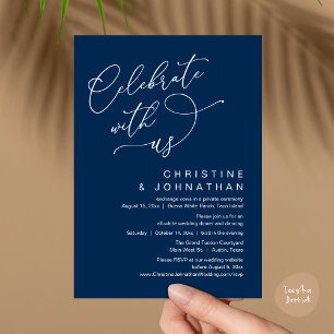 Invitación Celebra con nosotros, baile romántico Boda