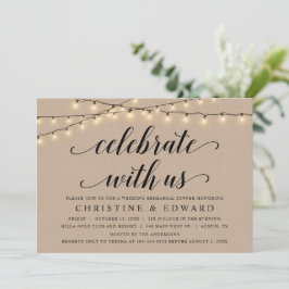 Invitación Celebra con nosotros, Boda de ensayo, Kraft