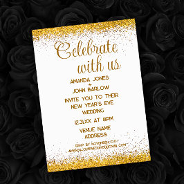 Invitación Celebra Con Nosotros Boda de Nochevieja de Oro