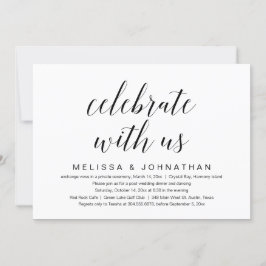 Invitación Celebra con nosotros, Boda Elopement