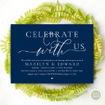 Invitación Celebra con nosotros, Boda Elopement Dinner<br><div class="desc">Con elegancia, anuncia tu feliz eterno después con nuestra moderna carta de invitación a la celebración de los bodas, "Celebra con nosotros". Adaptada para parejas que continúan con su historia de amor, esta invitación logra un perfecto equilibrio de sofisticación y encanto, y establece el escenario para un evento inolvidable. Con...</div>