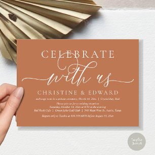 Invitación Celebra con nosotros, Boda Elopement Fiesta, Coppe