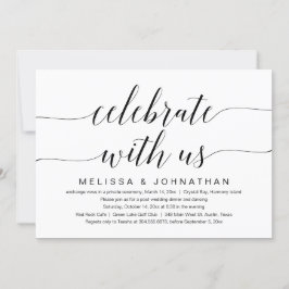 Invitación Celebra con nosotros, Boda Elopement Invitation
