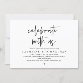 Invitación Celebra con nosotros, Boda Ensayo Cena