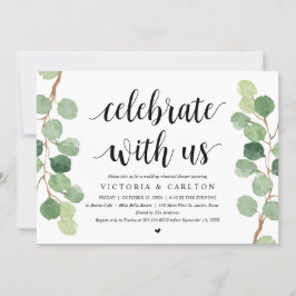 Invitación Celebra con nosotros, Boda Ensayo Cena