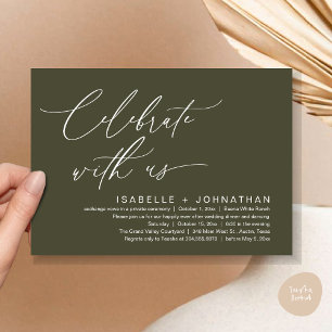 Invitación Celebra con nosotros, Boda romántico Fiesta de cen