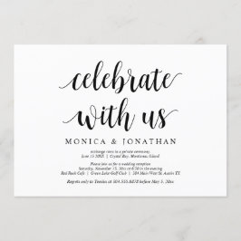 Invitación Celebra con nosotros, Boda Rústica Moderna