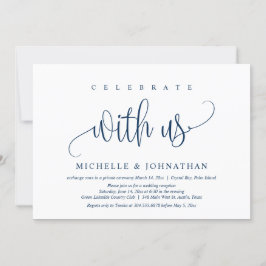 Invitación Celebra Con Nosotros, Celebración de Elopement de