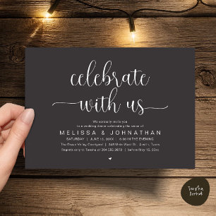 Invitación Celebra Con Nosotros Cena De Boda Minimalista Mode