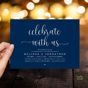 Invitación Celebra Con Nosotros Cena De Boda Minimalista Mode