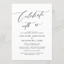 Celebra con nosotros, cena de ensayo negra y Boda