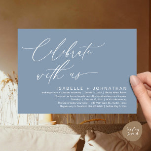 Invitación Celebra con nosotros, cena de fiesta de boda román