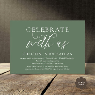 Invitación Celebra con nosotros Cena de la fiesta de boda Ver