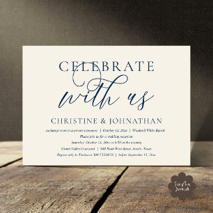 Invitación Celebra con nosotros Cena de la fiesta de bodas Az