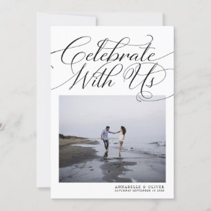 Invitación Celebra con nosotros  Elegante Boda fotográfico In