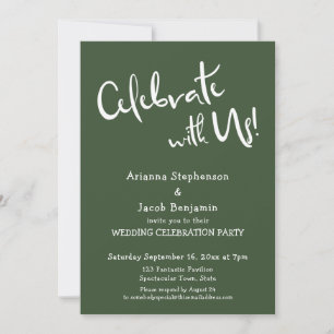 Invitación "¡Celebra con Nosotros!" Fiesta de Boda Casual Ver