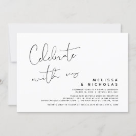 Invitación Celebra con nosotros, Fiesta de Boda Fugaz
