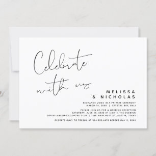 Invitación Celebra con nosotros, Fiesta de Boda Fugaz